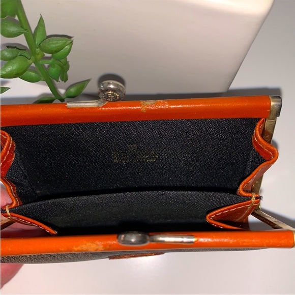 Fendi Pequín Brown and Black Stripes Coin Wallet - Picture 4 of 6